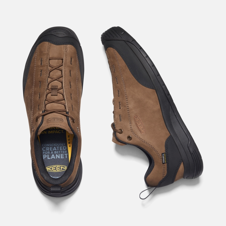 Tênis De Couro Camurça Impermeável Para Homem Tutu Jasper Ii Preto Terra Escuro