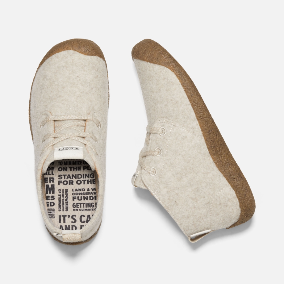 Bota Feminina Mosey Chukka Tutu Bétula De Feltro Natural