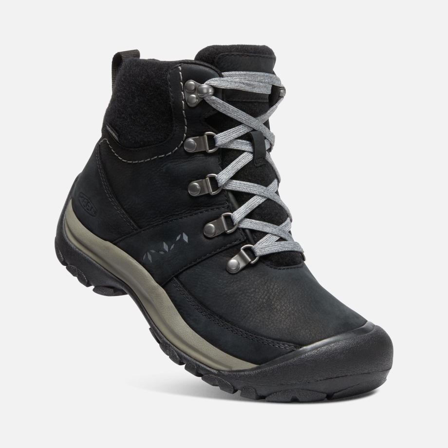 Bota Impermeável De Inverno Kaci Iii Cinza Aço Preto Tutu Feminina