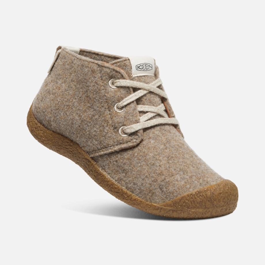 Bota Feminina Mosey Chukka Tutu Taupe Feltro De Bétula