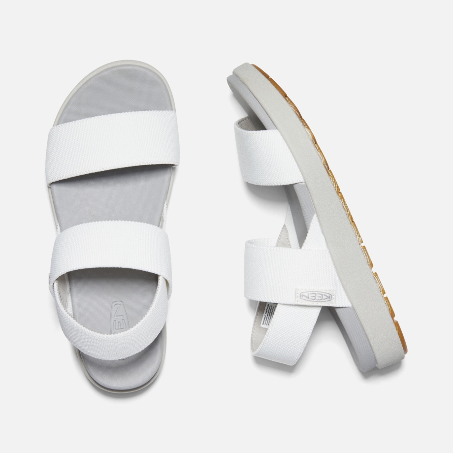 Sandálias Casuais Femininas Tutu De Vapor Branco Elle Backstrap